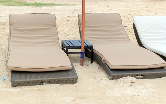 Beach bed that is surrounded by beautiful beaches.