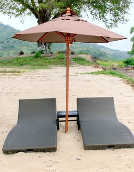 Beach bed that is surrounded by beautiful beaches.