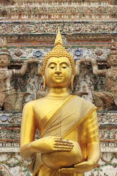 Buddha statue at Wat Arun Wararam in thailand.