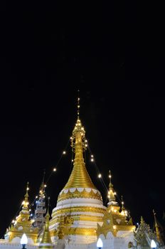 Architecture of Pagoda(Chedi,Stupa) of Tai Yai's Buddhist Temple.