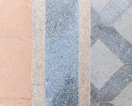 The marble tiles with various and colorful patterns.