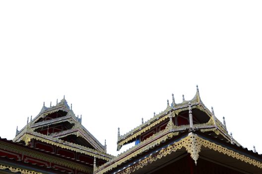 Architecture of Roof of Tai Yai's Buddhist Temple.