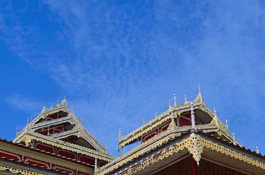 
Architecture of Roof of Tai Yai's Buddhist Temple.