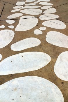 Modern pattern on the walkway, Patterns on the floor.