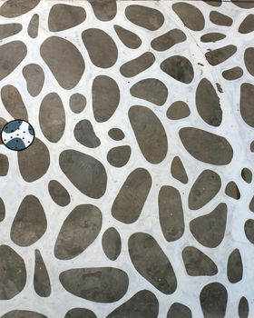 Modern pattern on the walkway, Patterns on the floor.
