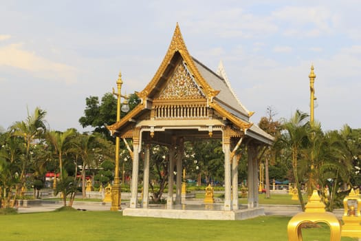 Pavilion for relaxing in the temple, thailand