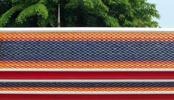 Roof of the temple at Wat Tham Sua in kanjanaburi, thailand.