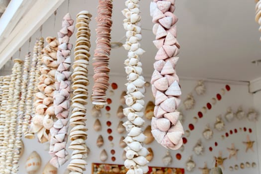 Handicrafts produced by the many types of seashell.