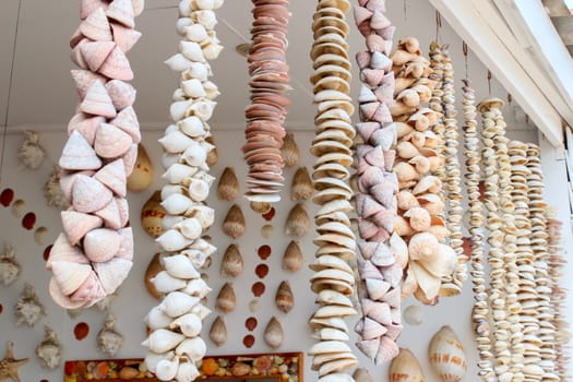 Handicrafts produced by the many types of seashell.