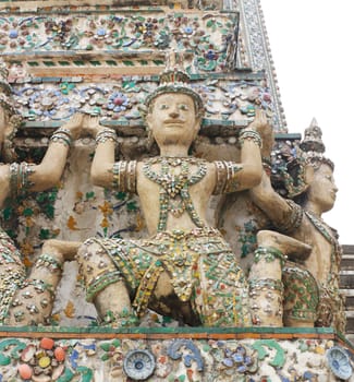 Statue of the angel in Wat Arun wararam, thailand.