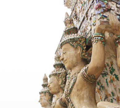 Statue of the angel in Wat Arun wararam, thailand.
