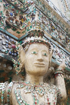 Statue of the angel in Wat Arun wararam, thailand.