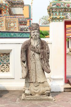 Statue chinese style in Wat Pho, thailand.