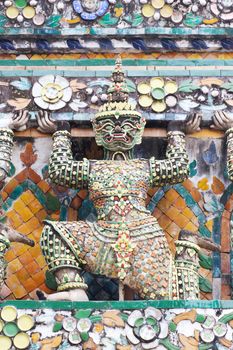 Giant sculpture in Wat Arun wararam, Thailand.
