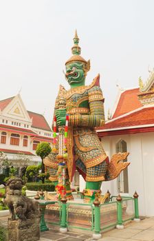 Giant sculpture in Wat Arun wararam, Thailand 