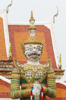 Giant sculpture in Wat Arun wararam, Thailand 