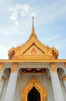 Top part of traditional Thai style church.
