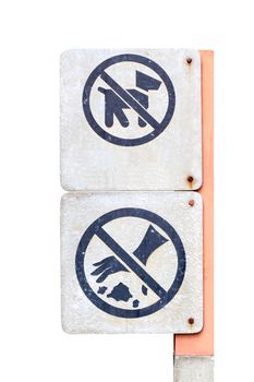 Do not traffic sign isolated on white background.