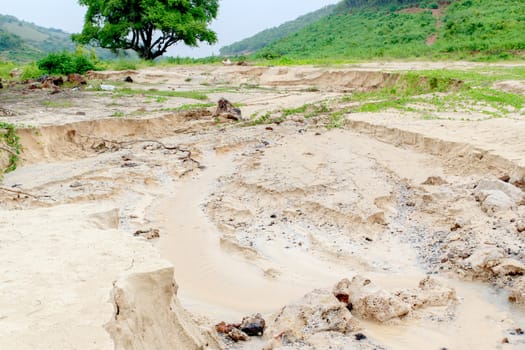 Sand that was eroded over a wide area.