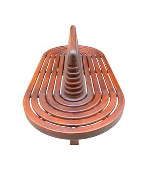 A wooden chair isolated on white background.