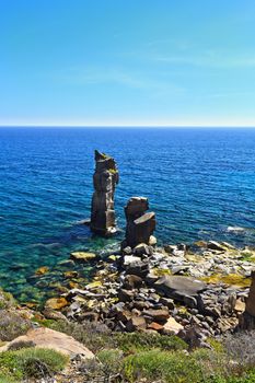 Le Colonne - cliff in San Pietro Island, Sardinia, Italy