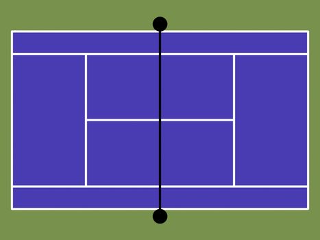 image model of the tennis court