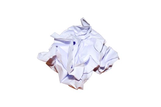 A Crumpled white paper is not smooth