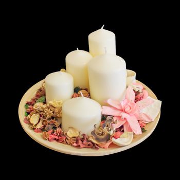 A set of white candle for decoration at home or shop.