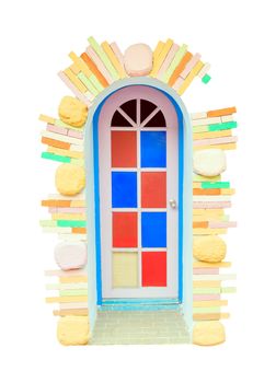 Door theme park with a variety of colors.