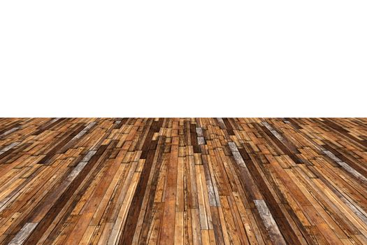 abstract mahogany floor veranda  on white background ready for your design