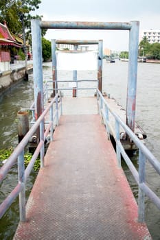 Port in a small canal in Thailand.