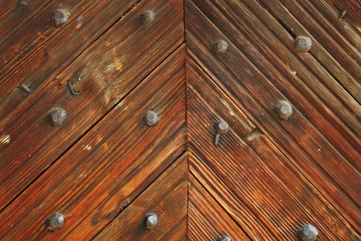 interesting pattern on wood door of romanian traditional church