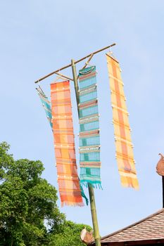 The native northern Thai style decorative flag.