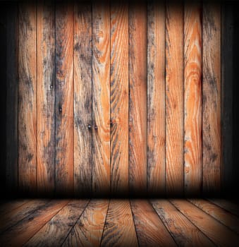 weathered  brown  planks on interior architectural empty backdrop ready foo your design, wood finishing