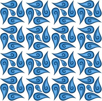 background or fabric blue spiral drops