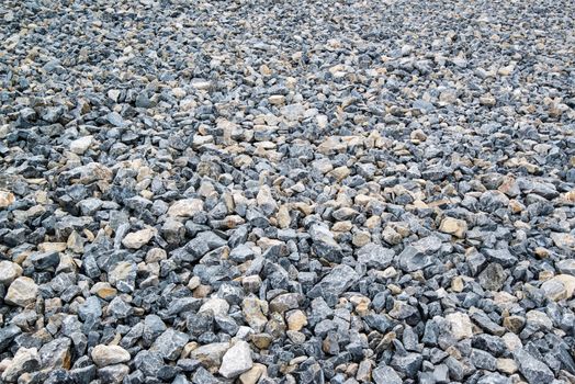 Pile of rocks used on construction site