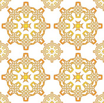 fabric or background mandala abstract pattern orange color
