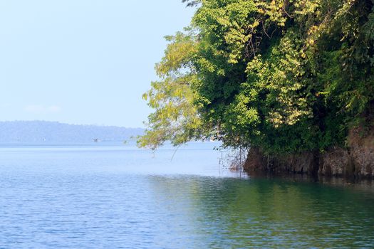 Water from one lake in the dam.