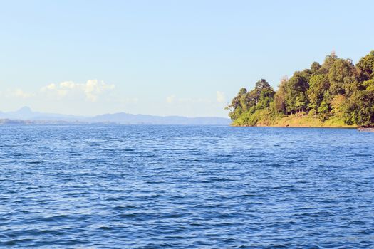 Water from one lake in the dam.