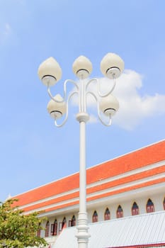 Thai street lamp in the temple, bangkok.