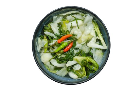 pickle vegetable cabbage chilli onion food in Thailand