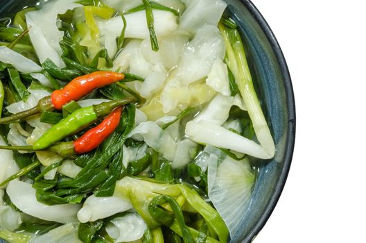 pickle vegetable cabbage chilli onion food in Thailand