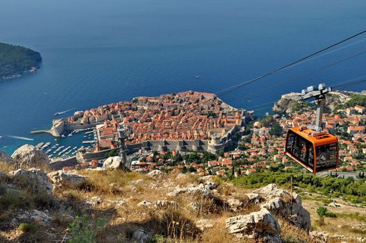 City of Dubrovnik in Croatia from above