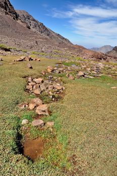 Trekking in the mountains