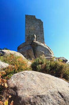 theb ancient San Giovanni sighting tower in Elba island, Tuscany. Italy