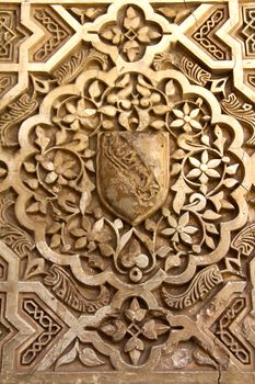 Details of Interior of Alhambra Palace, Granada, Spain