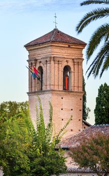 Gallery Alhambra Granada Andalusia Spain. Alhambra is the last Moorish Moslem Palace that was conquered by King Ferdinand and Queen Isabella in 1492.