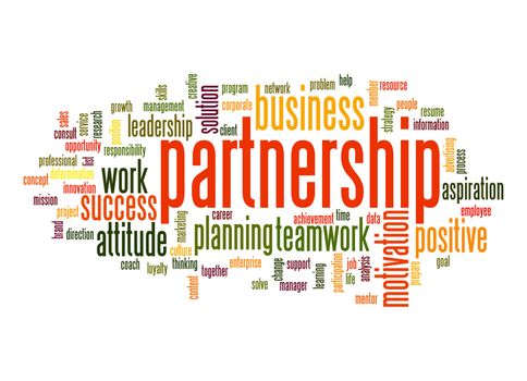 Partnership word cloud