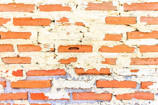 Detail of the brick walls of the old.