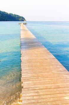 Wooden bridge on the way to the harbor.